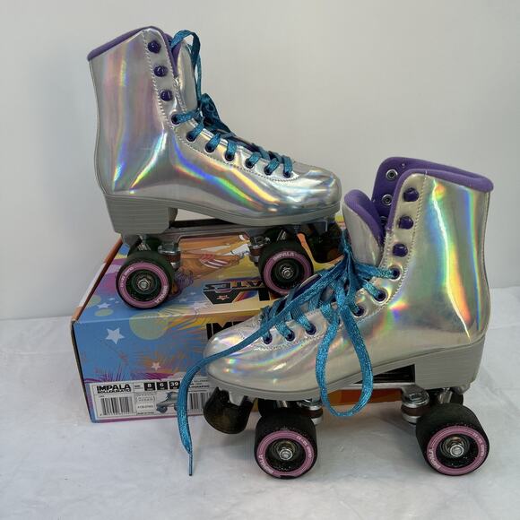 Impala Holographic Rollerskates Size 8 - Picture 1 of 6